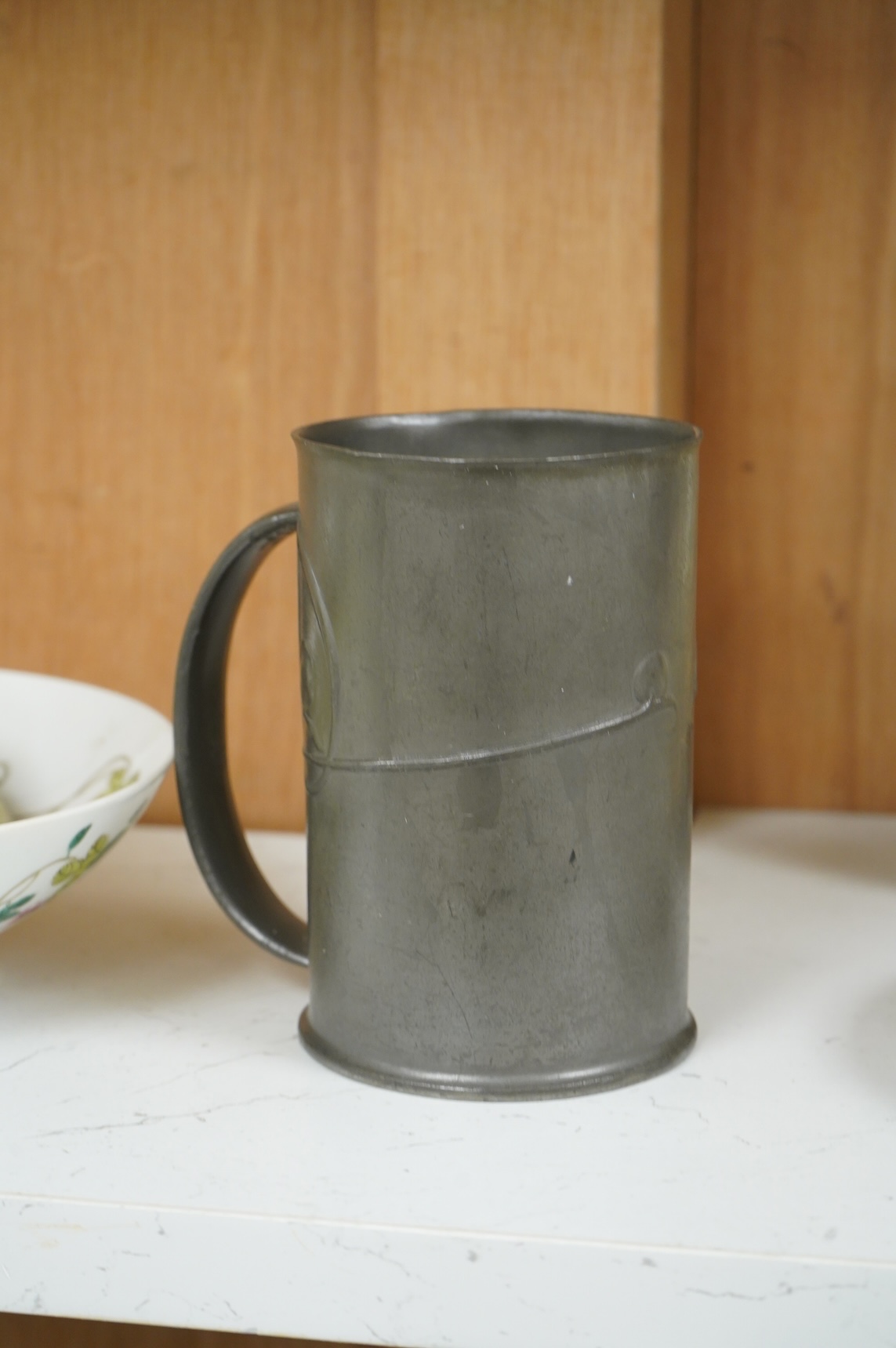 A Liberty & Co pewter mug, 0334, 13.5cm